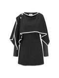 SHROENRO Cape-Layered Mini Dress
