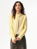 2AM POETRY Zip-Front Leather Jacket