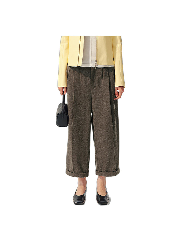2AM POETRY Relaxed Curved-Leg Trousers