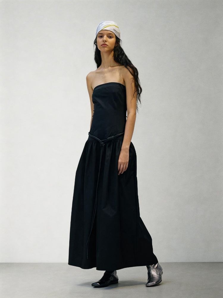 MEDIUM WELL Shimmering Pleated Sling Dress