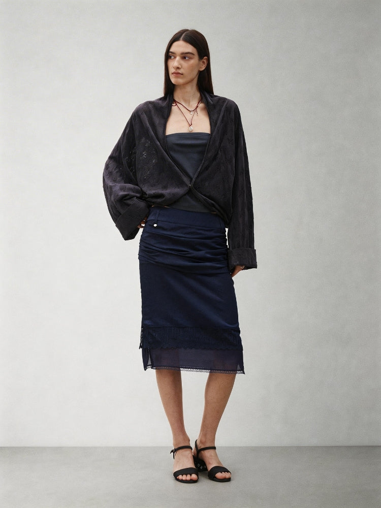 MEDIUM WELL Jacquard Drop Shoulder Cardigan
