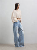 MEDIUM WELL Side Pleated Jeans