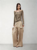 MEDIUM WELL Faux Layered Halter KnitTop
