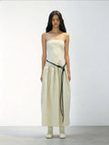MEDIUM WELL Shimmering Pleated Sling Dress