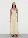 MEDIUM WELL PanelledHem Acetate Skirt