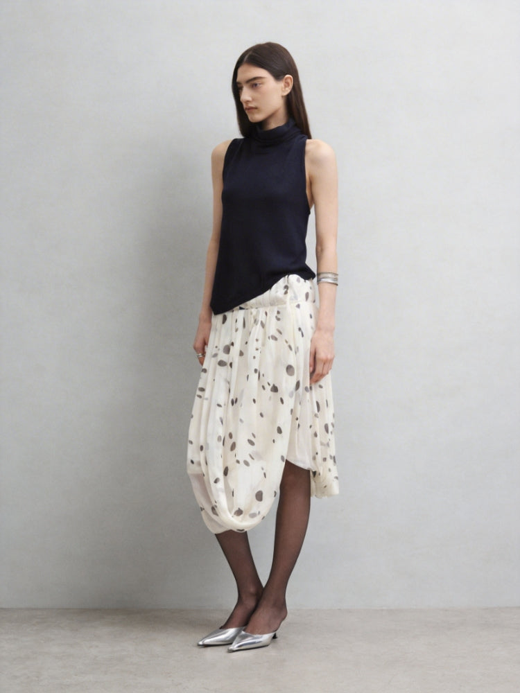 MEDIUM WELL Asymmetric Hem Turtleneck Vest