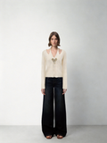 SHROENRO Women's Two-Piece V-Neck Knit Sweater