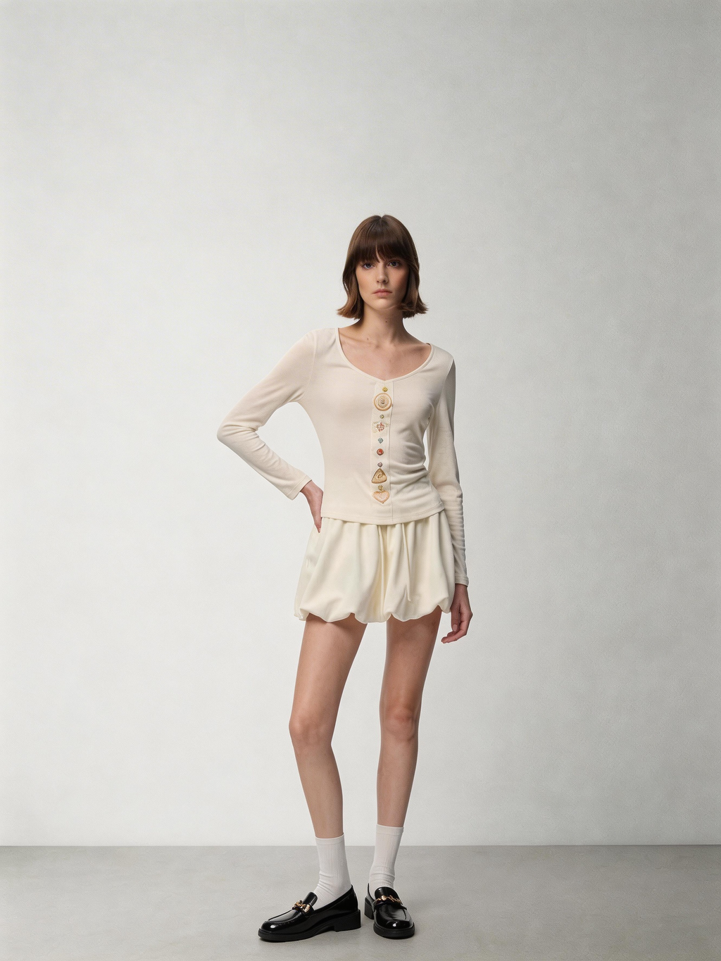 SHROENRO New Arrival: Versatile, Youthful, and Playful Drawstring Flower-Print Skirt for Women – Short Puff Skirt