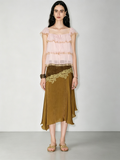 Tamil Day-to-Night Blouse: French Vintage Lace and Tulle Patchwork Blouse