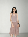 Kerala Valley Halter-Neck Fitted Dress: A Simple, Sophisticated Midi Dress