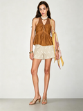 Gypsy Wanderlust Neck-Wear Top: A Stylish, Niche-Market, Lightweight Patchwork Spaghetti-Strap Top