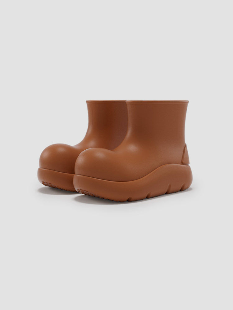 BEYS Waterproof Thick-Sole Ankle Boots — short chestnut