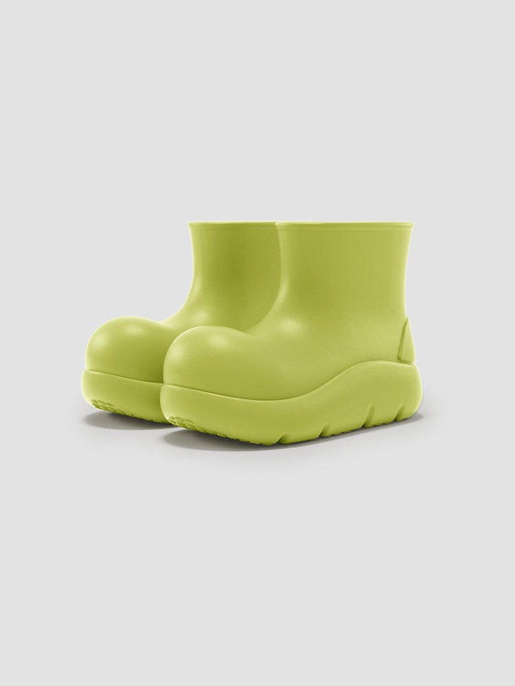 BEYS Waterproof Thick-Sole Ankle Boots — short lime green