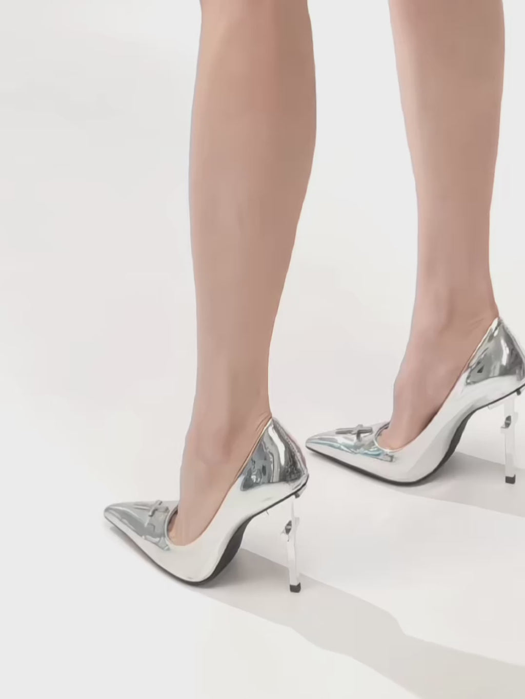 Crucifix Series High Heels Sliver