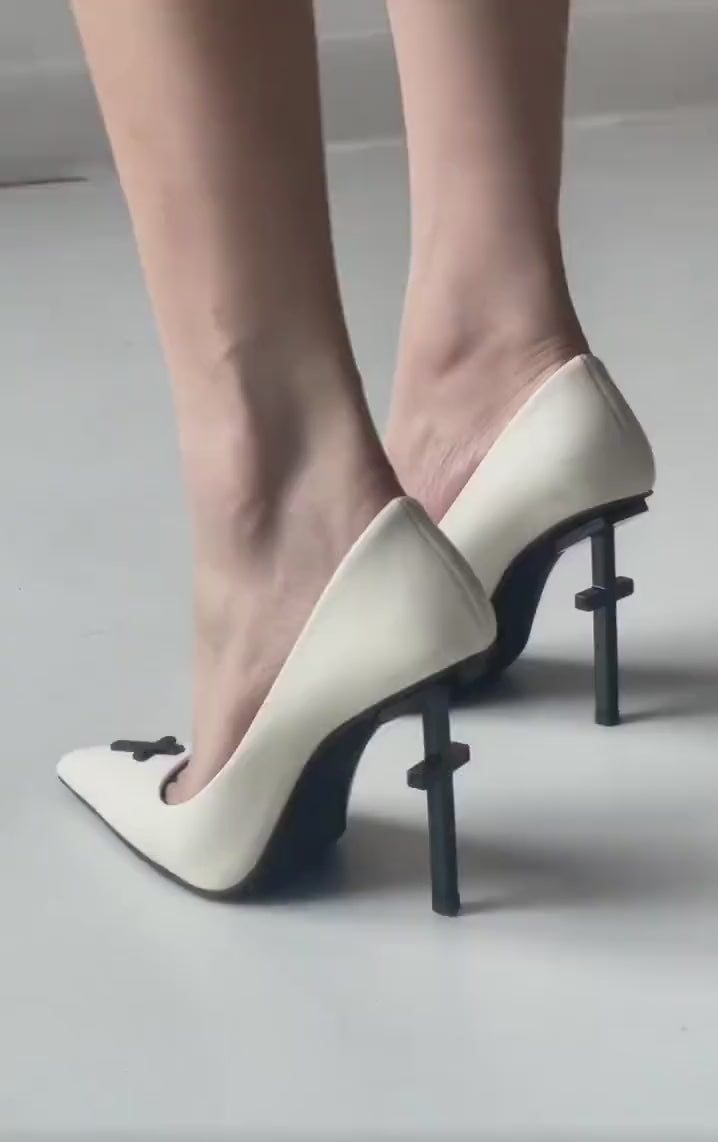 Crucifix Series High Heels White