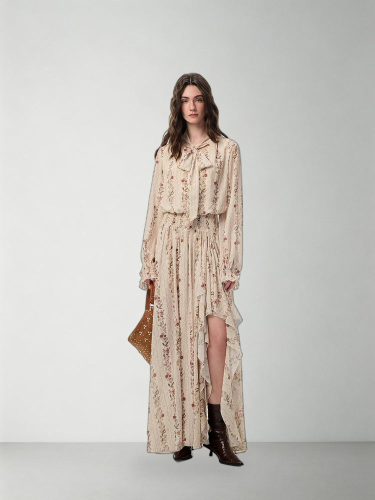 SHROENRO Bohemian Floral Maxi Dress — natural studio lead image