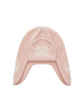 TOKOKKINO Soft Pink Knit Earflap Beanie