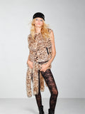 TOKOKKINO Leopard Faux-Fur Vest