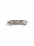 TOKOKKINO Metal Flower Silver Filigree Oval Brooch