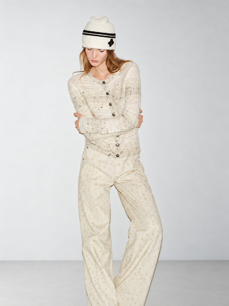 TOKOKKINO Misty Sunshine Textured Knit Cardigan
