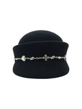 TOKOKKINO Nightingale Medal Jeweled Rolled-Brim Hat