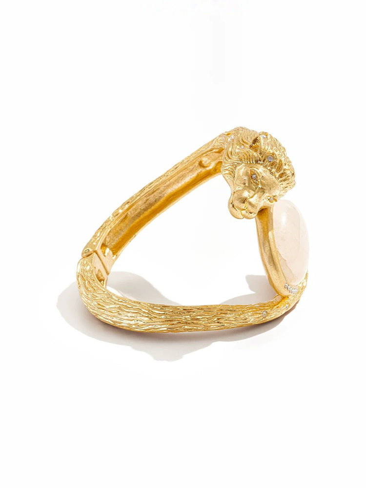TOKOKKINO Gold Textured Cuff Bracelet