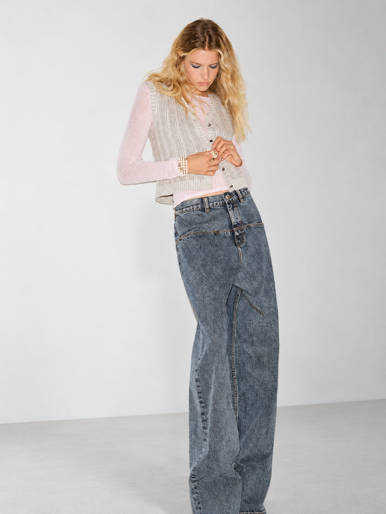 TOKOKKINO Galaxy Warmth Rib-Knit Vest