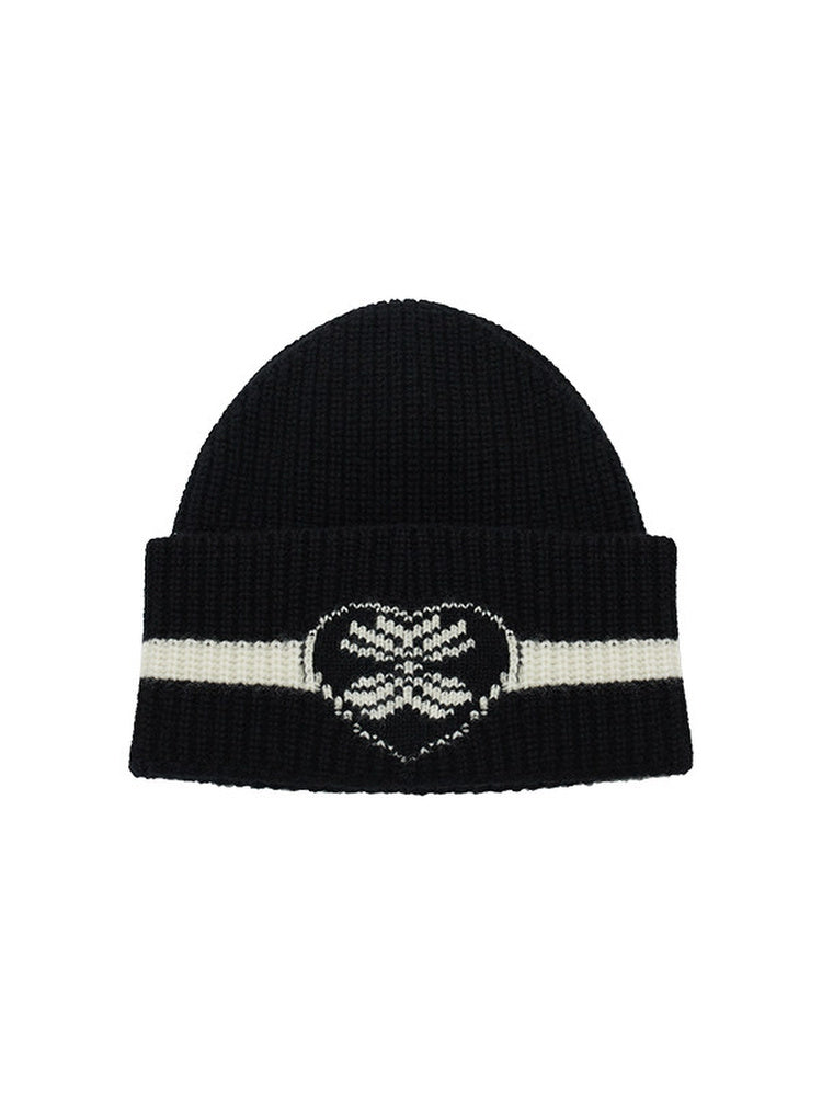 TOKOKKINO Midnight Game Heart Knit Beanie