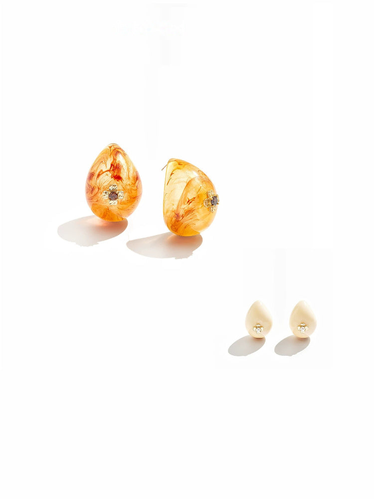 TOKOKKINO Amber Stud Earrings