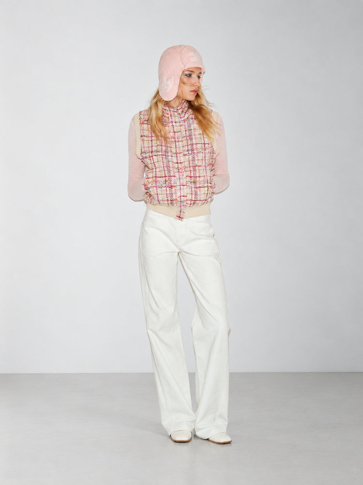 TOKOKKINO Picnic Keepsake Pink Check Vest