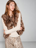 TOKOKKINO Brown Faux-Fur Vest