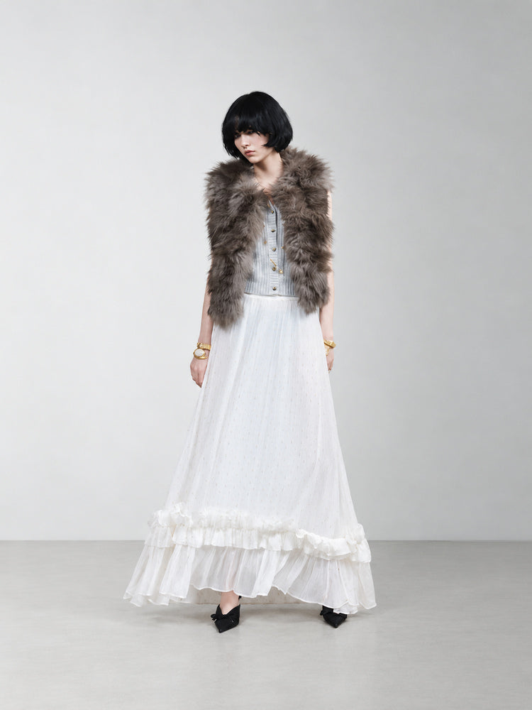 TOKOKKINO Forest Breeze Jacquard Maxi Skirt