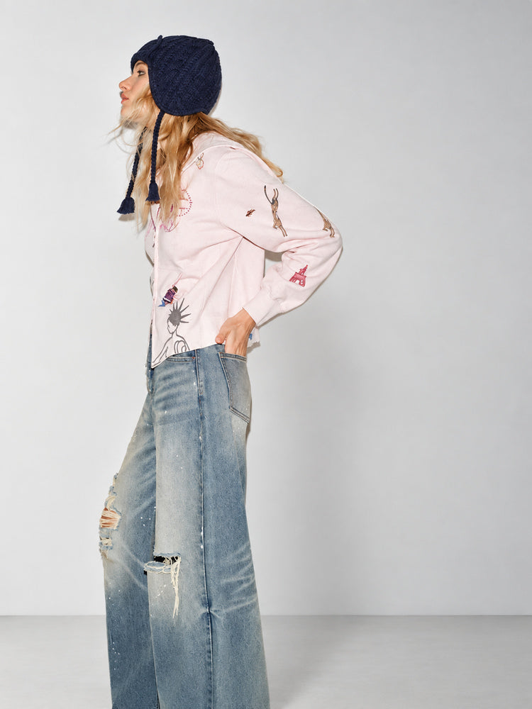 TOKOKKINO Distressed Wide-Leg Jeans