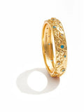 TOKOKKINO Gold and Turquoise Bangle Bracelet