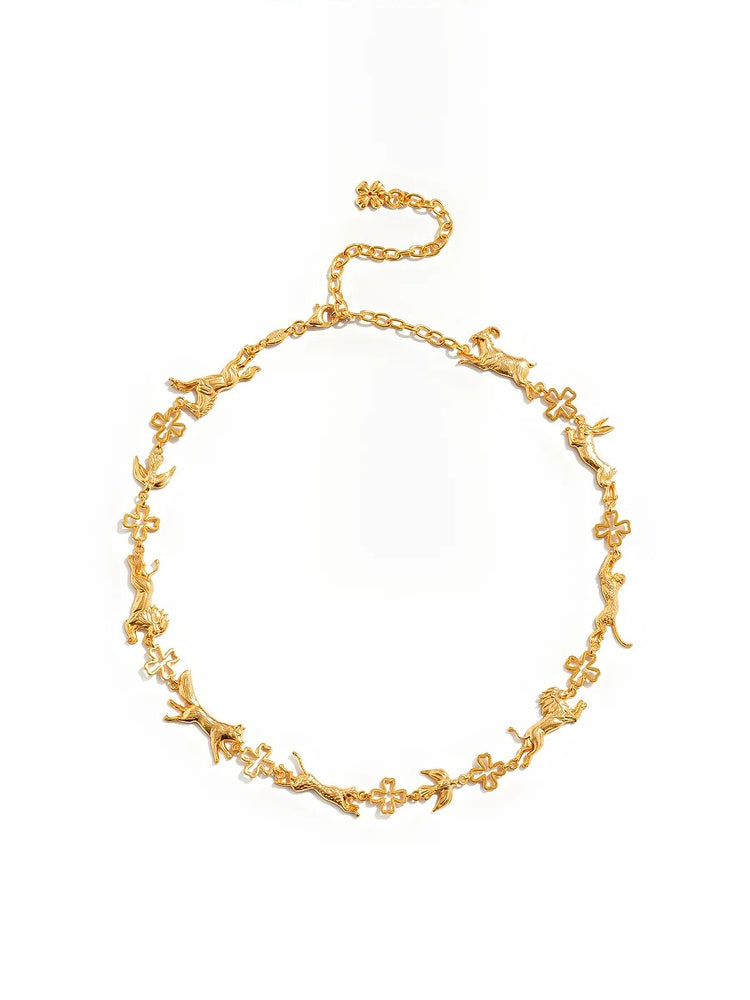 TOKOKKINO Untamed Summer Animal Charm Short Necklace