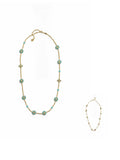 TOKOKKINO Yellow and Turquoise Bead Necklace