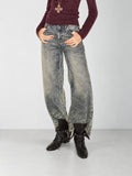 TOKOKKINO Washed Wide-Leg Jeans