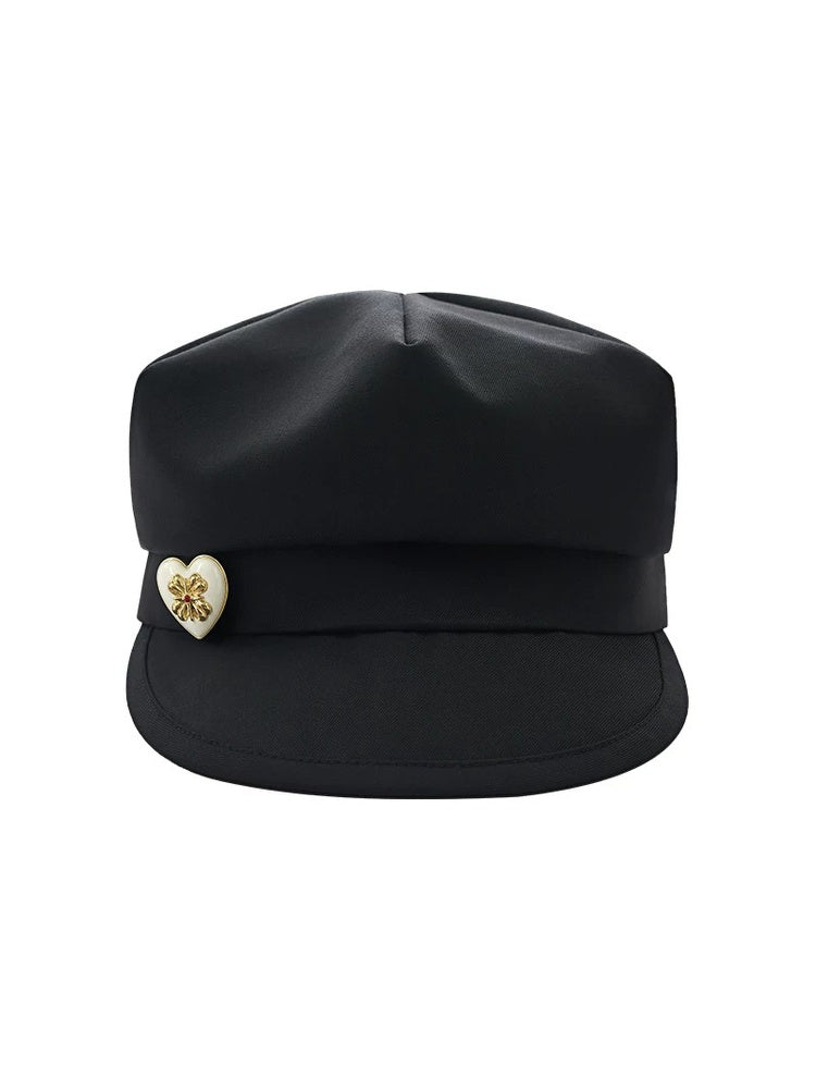 TOKOKKINO Black Heart Detail Cap