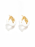 TOKOKKINO Light Hunter Leopard Crystal Orb Stud Earrings