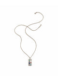 TOKOKKINO Color Block Crystal Pendant Necklace