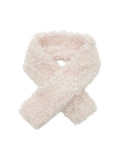 TOKOKKINO Maze Pink Faux-Shearling Cross Scarf