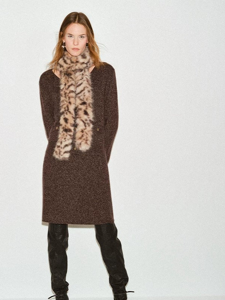 TOKOKKINO Warm Monologue Knit Cardigan and Skirt Separates