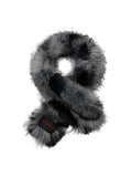 TOKOKKINO Smoky Fire Faux-Fur Cross Scarf