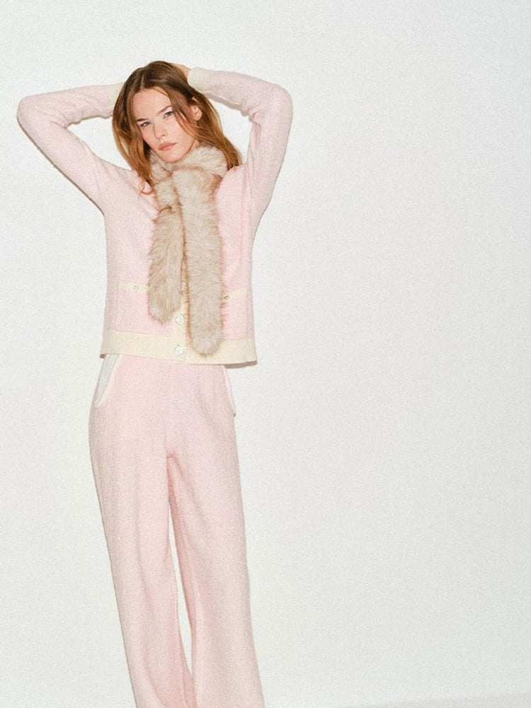 TOKOKKINO Cherry Field Knit Cardigan and Pants Separates