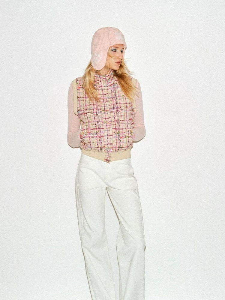 TOKOKKINO Picnic Keepsake Pink Check Vest