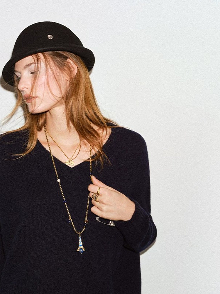 TOKOKKINO Small Gold Pendant Necklace