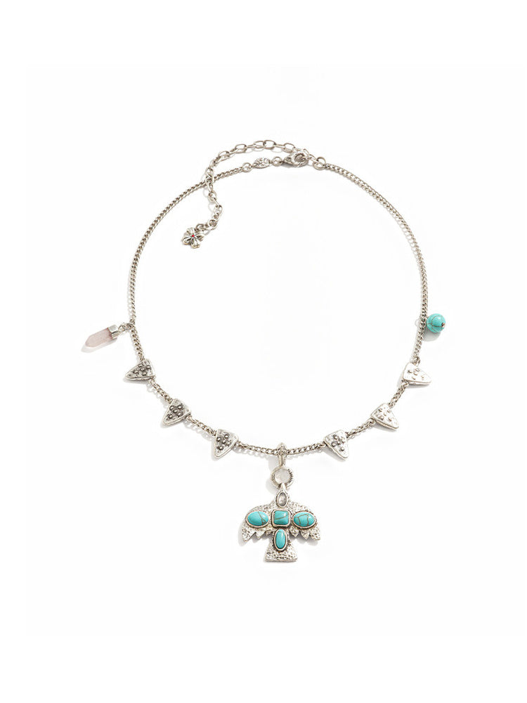 TOKOKKINO Wilderness Letter Bird Pendant Necklace