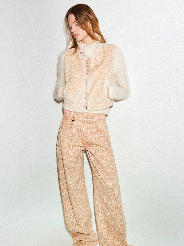 TOKOKKINO Orange Note Peach Wide-Leg Pants
