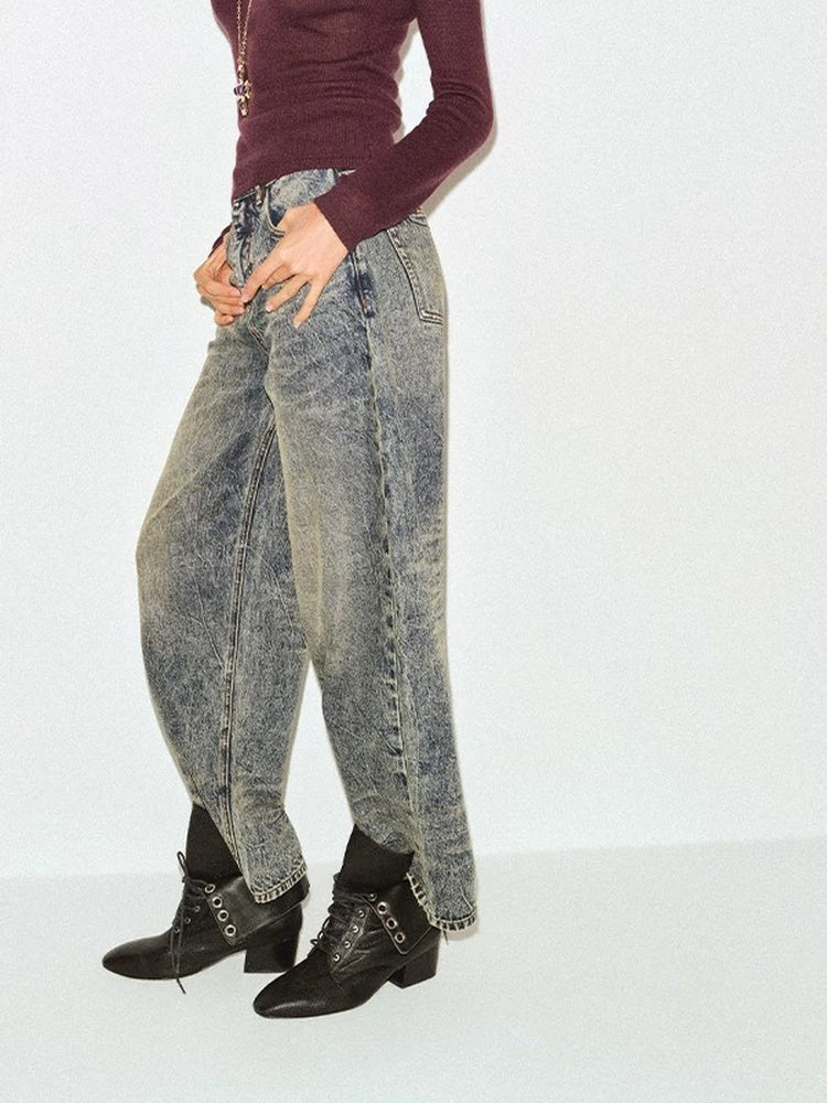 TOKOKKINO Washed Wide-Leg Jeans
