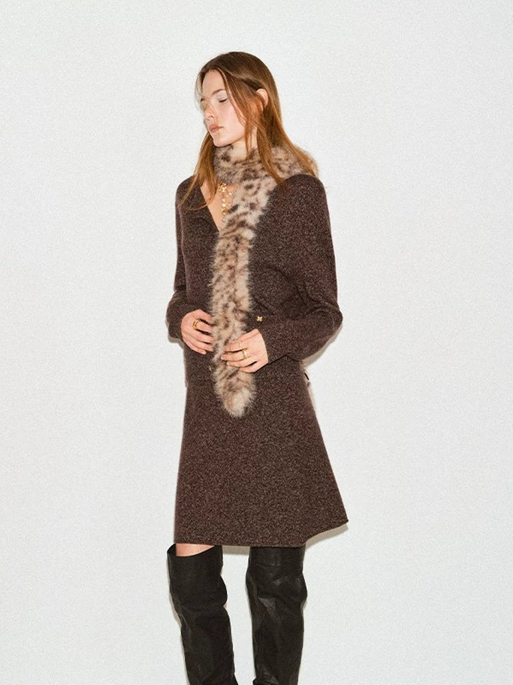 TOKOKKINO Warm Monologue Knit Cardigan and Skirt Separates